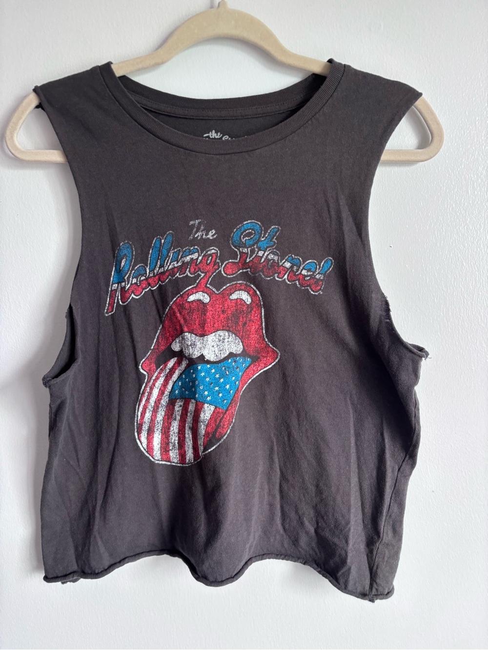 Rolling Stones America Cotton Graphic Muscle Tee size Large